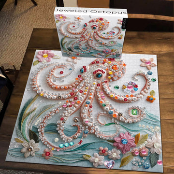 Punti 1000 di mezzi di puzzina di polpo ingioiellati 1000 pezzi
